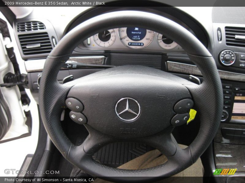 Arctic White / Black 2009 Mercedes-Benz E 350 Sedan