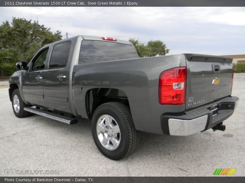 Steel Green Metallic / Ebony 2011 Chevrolet Silverado 1500 LT Crew Cab