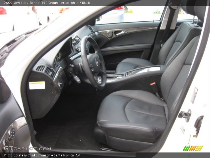 Arctic White / Black 2009 Mercedes-Benz E 350 Sedan