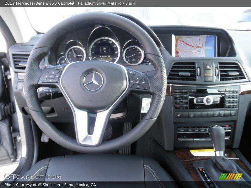 Palladium Silver Metallic / Black 2012 Mercedes-Benz E 350 Cabriolet