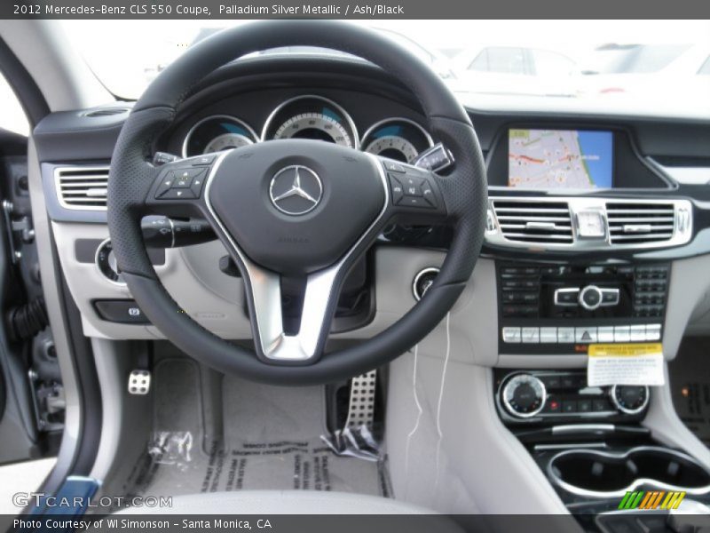 Palladium Silver Metallic / Ash/Black 2012 Mercedes-Benz CLS 550 Coupe