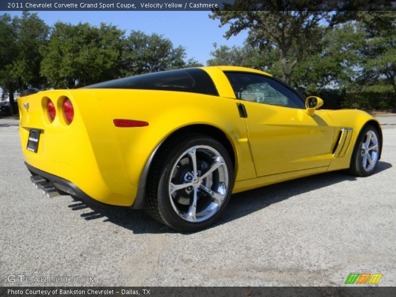 Velocity Yellow / Cashmere 2011 Chevrolet Corvette Grand Sport Coupe