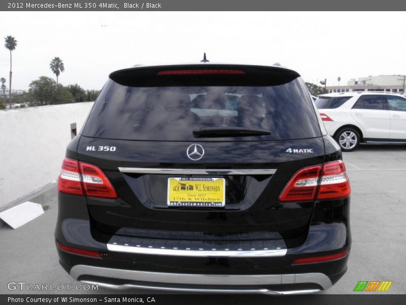 Black / Black 2012 Mercedes-Benz ML 350 4Matic