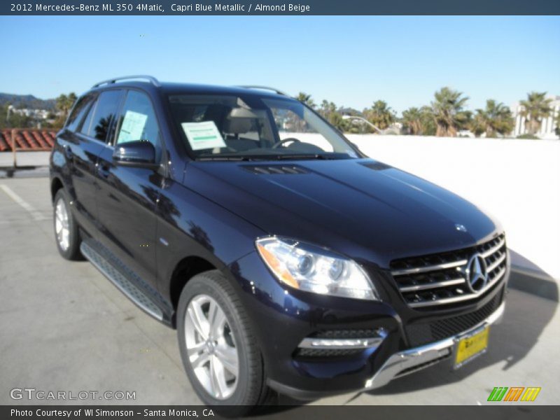 Capri Blue Metallic / Almond Beige 2012 Mercedes-Benz ML 350 4Matic