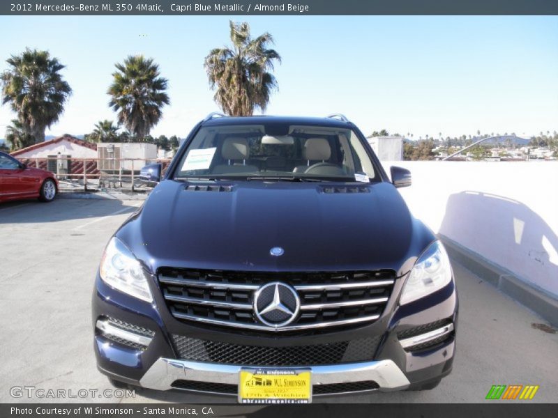 Capri Blue Metallic / Almond Beige 2012 Mercedes-Benz ML 350 4Matic