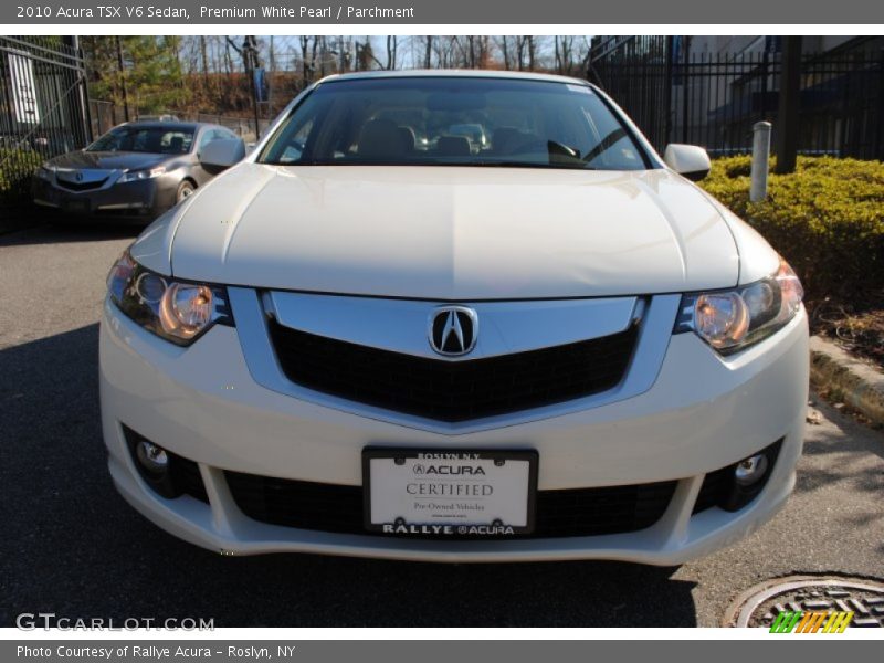 Premium White Pearl / Parchment 2010 Acura TSX V6 Sedan