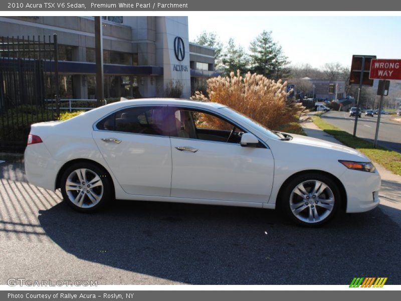 Premium White Pearl / Parchment 2010 Acura TSX V6 Sedan