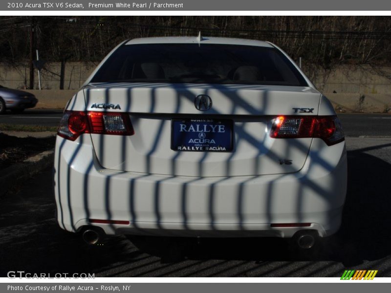 Premium White Pearl / Parchment 2010 Acura TSX V6 Sedan