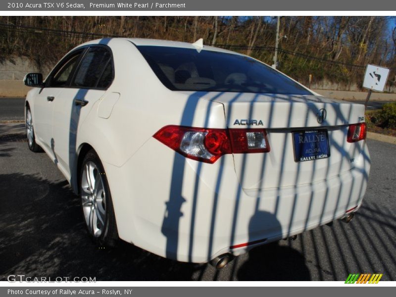 Premium White Pearl / Parchment 2010 Acura TSX V6 Sedan