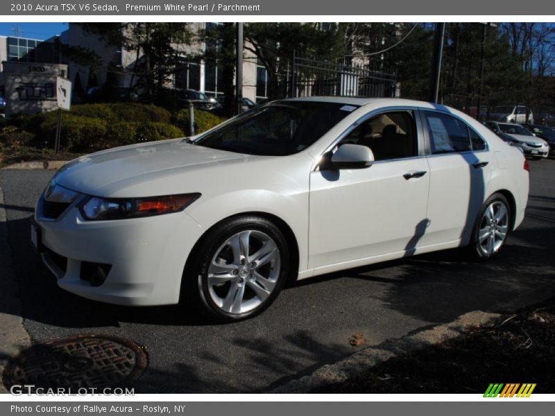 Premium White Pearl / Parchment 2010 Acura TSX V6 Sedan
