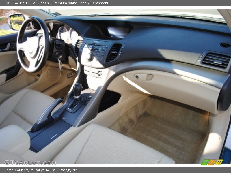 Premium White Pearl / Parchment 2010 Acura TSX V6 Sedan