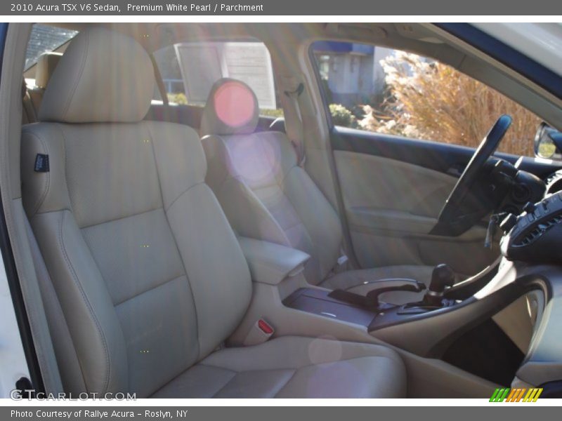 Premium White Pearl / Parchment 2010 Acura TSX V6 Sedan
