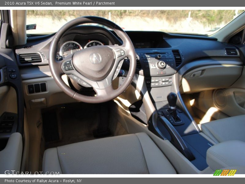 Premium White Pearl / Parchment 2010 Acura TSX V6 Sedan