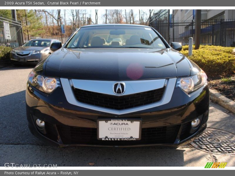Crystal Black Pearl / Parchment 2009 Acura TSX Sedan