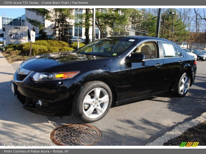 Crystal Black Pearl / Parchment 2009 Acura TSX Sedan