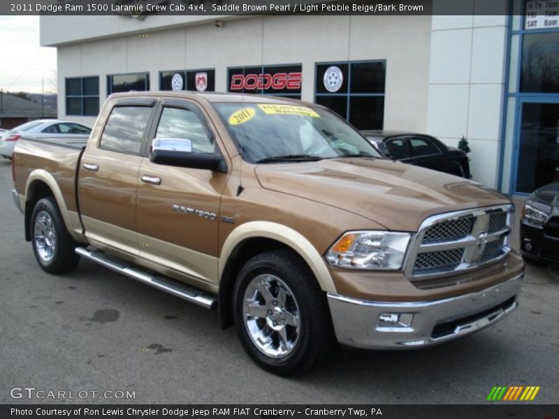 Saddle Brown Pearl / Light Pebble Beige/Bark Brown 2011 Dodge Ram 1500 Laramie Crew Cab 4x4