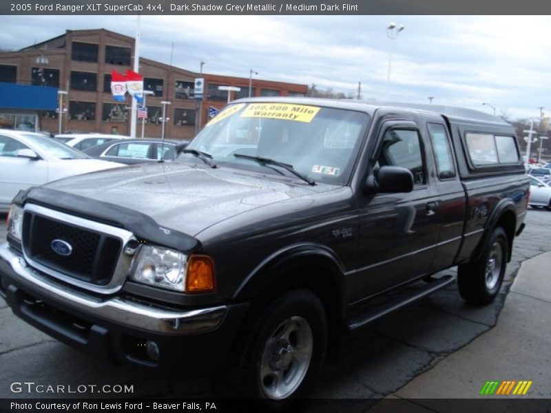 Dark Shadow Grey Metallic / Medium Dark Flint 2005 Ford Ranger XLT SuperCab 4x4