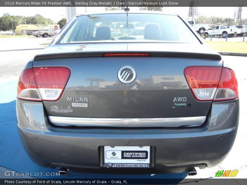 Sterling Gray Metallic / Dark Charcoal/Medium Light Stone 2010 Mercury Milan V6 Premier AWD