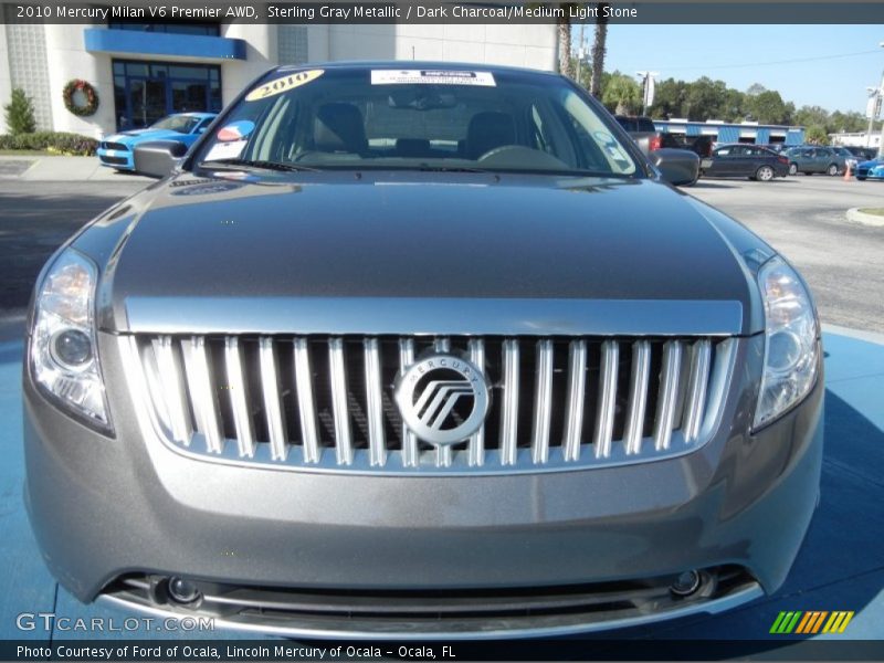 Sterling Gray Metallic / Dark Charcoal/Medium Light Stone 2010 Mercury Milan V6 Premier AWD