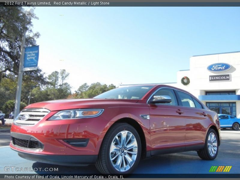Red Candy Metallic / Light Stone 2012 Ford Taurus Limited