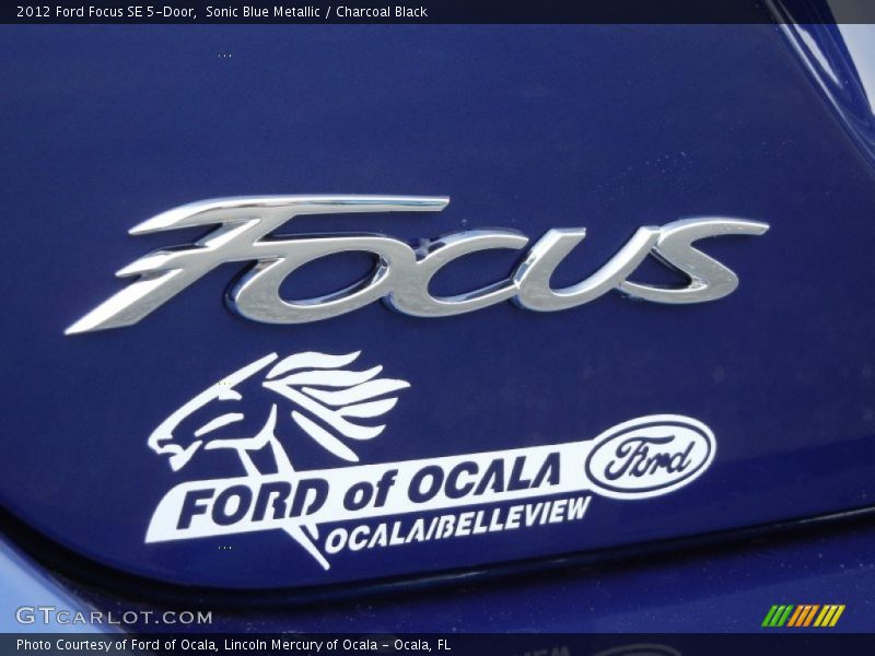 Sonic Blue Metallic / Charcoal Black 2012 Ford Focus SE 5-Door