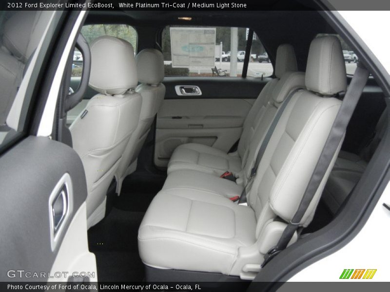 White Platinum Tri-Coat / Medium Light Stone 2012 Ford Explorer Limited EcoBoost