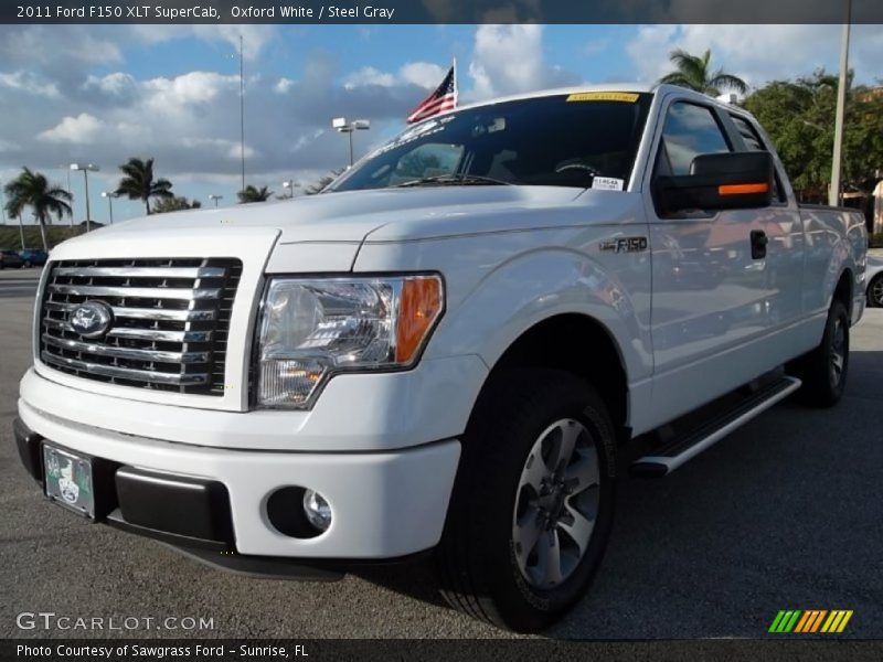 Oxford White / Steel Gray 2011 Ford F150 XLT SuperCab