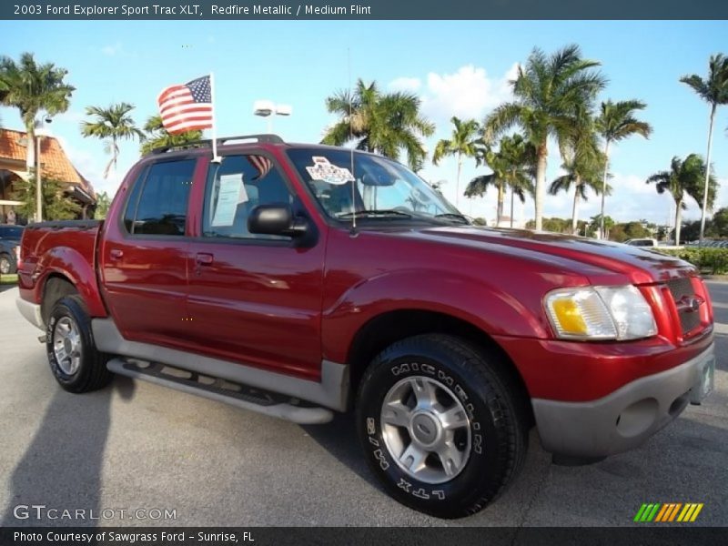 Redfire Metallic / Medium Flint 2003 Ford Explorer Sport Trac XLT