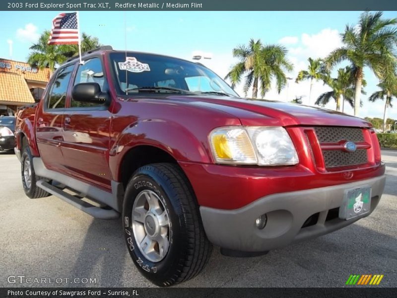 Redfire Metallic / Medium Flint 2003 Ford Explorer Sport Trac XLT