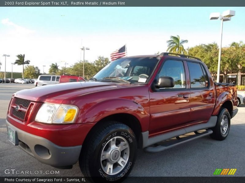 Redfire Metallic / Medium Flint 2003 Ford Explorer Sport Trac XLT