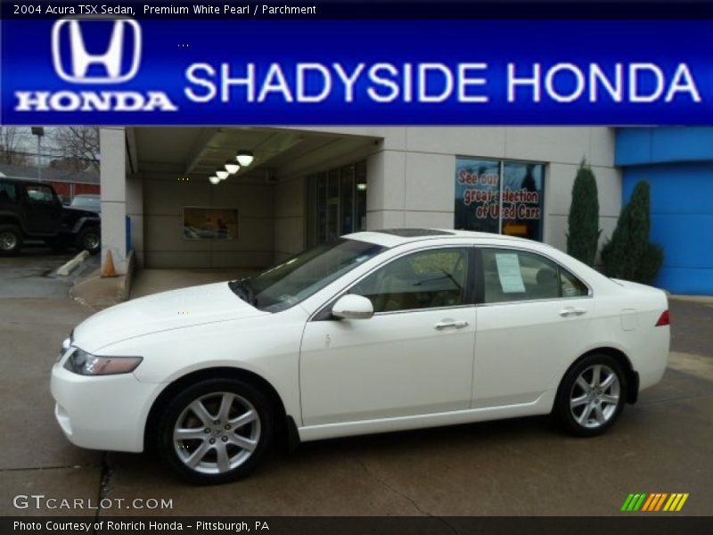 Premium White Pearl / Parchment 2004 Acura TSX Sedan