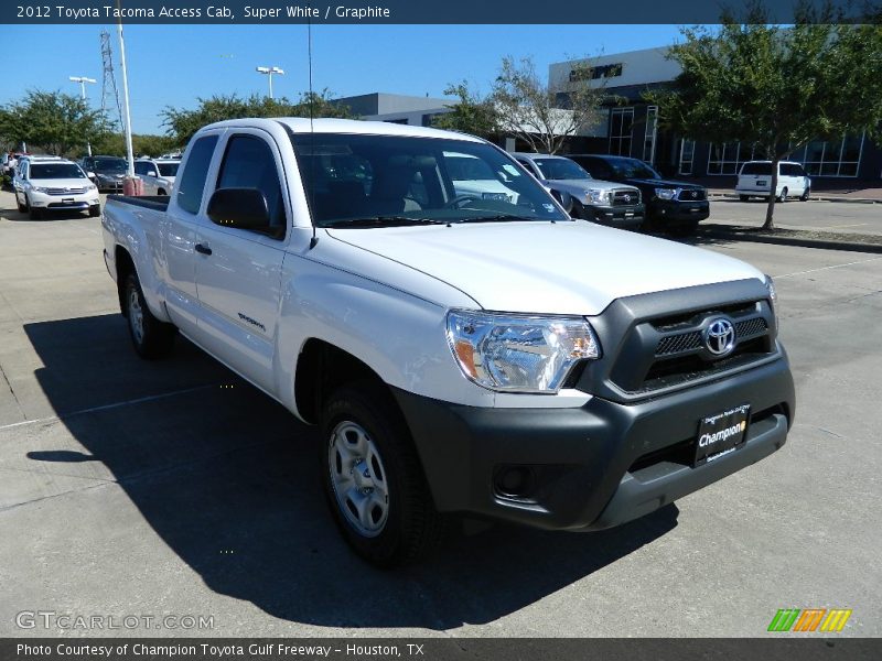 Super White / Graphite 2012 Toyota Tacoma Access Cab