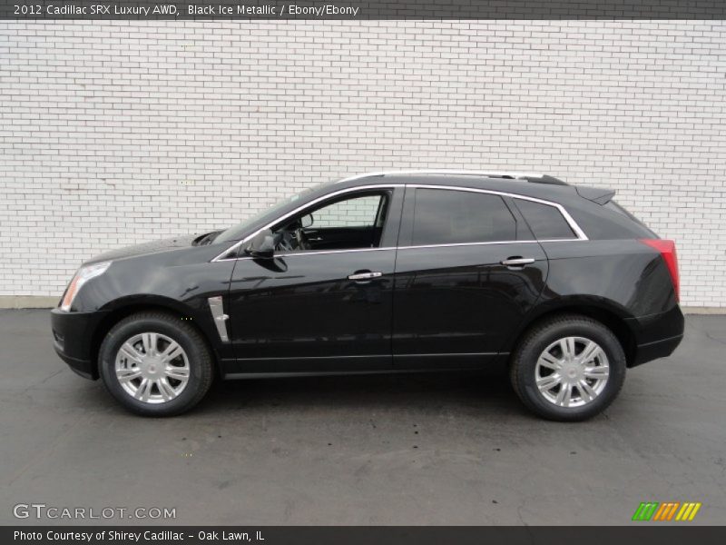 Black Ice Metallic / Ebony/Ebony 2012 Cadillac SRX Luxury AWD