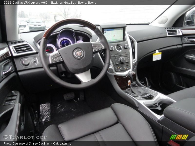 Black Ice Metallic / Ebony/Ebony 2012 Cadillac SRX Luxury AWD
