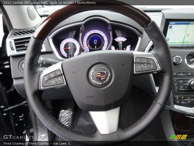 Black Ice Metallic / Ebony/Ebony 2012 Cadillac SRX Luxury AWD