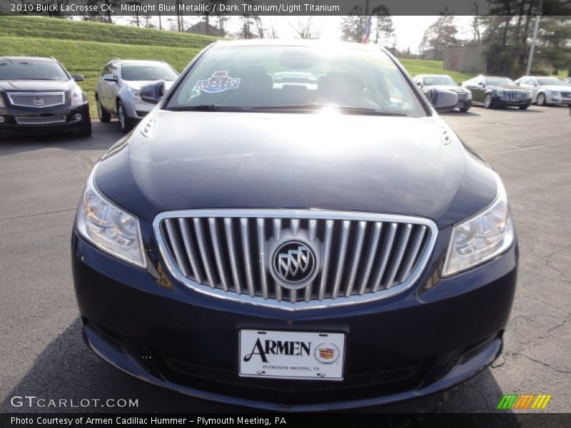 Midnight Blue Metallic / Dark Titanium/Light Titanium 2010 Buick LaCrosse CX