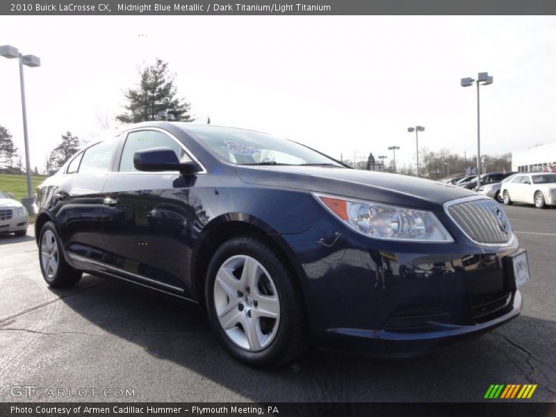Midnight Blue Metallic / Dark Titanium/Light Titanium 2010 Buick LaCrosse CX