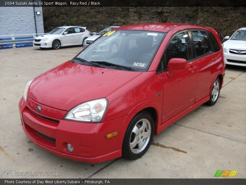 Racy Red / Black 2004 Suzuki Aerio SX Sport Wagon