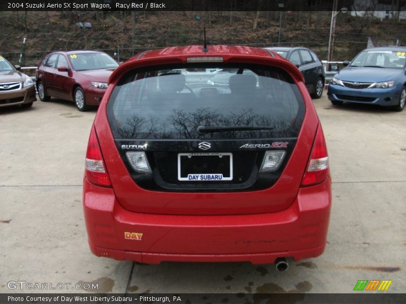 Racy Red / Black 2004 Suzuki Aerio SX Sport Wagon