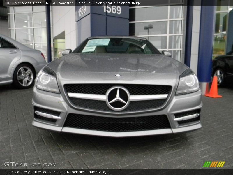 Paladium Silver Metallic / Sahara Beige 2012 Mercedes-Benz SLK 350 Roadster