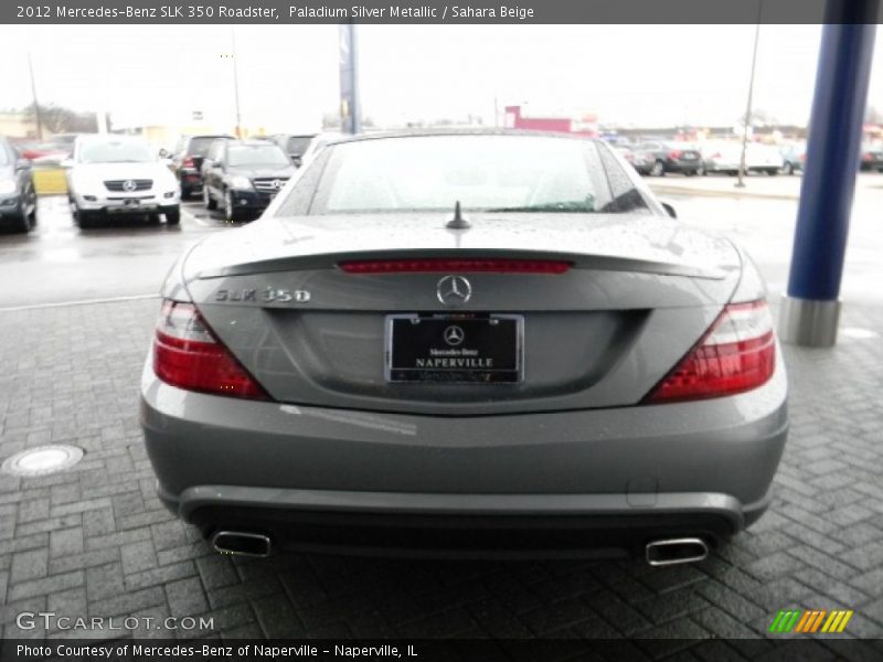 Paladium Silver Metallic / Sahara Beige 2012 Mercedes-Benz SLK 350 Roadster
