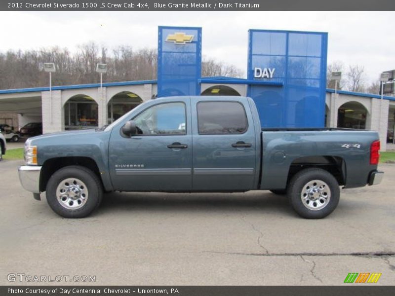Blue Granite Metallic / Dark Titanium 2012 Chevrolet Silverado 1500 LS Crew Cab 4x4