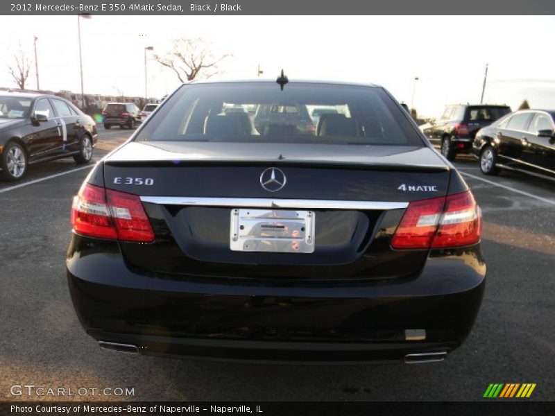 Black / Black 2012 Mercedes-Benz E 350 4Matic Sedan