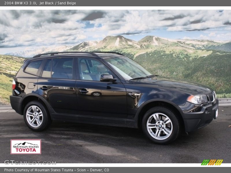 Jet Black / Sand Beige 2004 BMW X3 3.0i