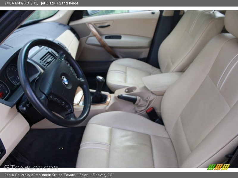 Jet Black / Sand Beige 2004 BMW X3 3.0i