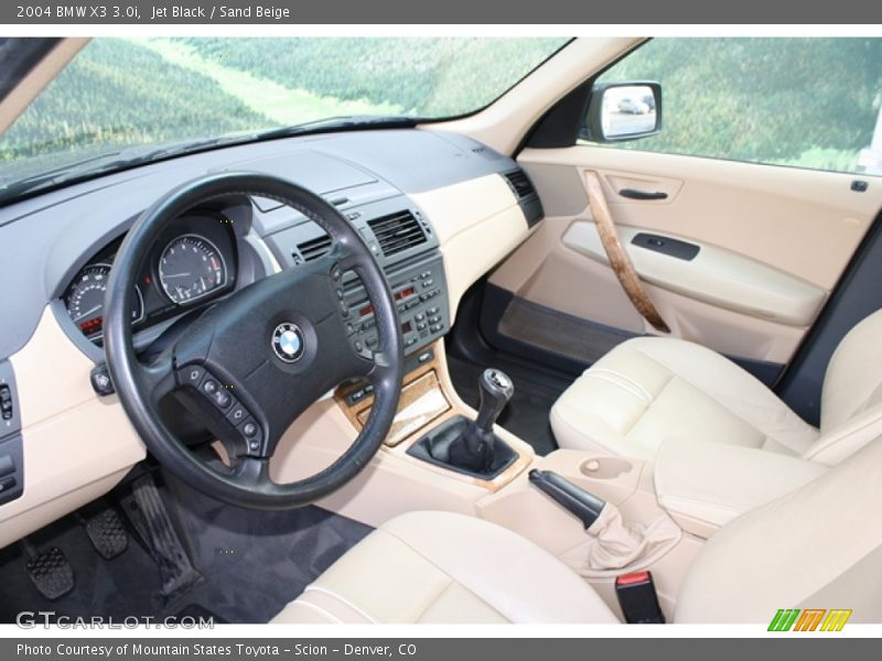 Jet Black / Sand Beige 2004 BMW X3 3.0i