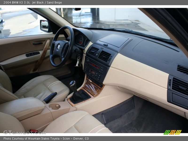 Jet Black / Sand Beige 2004 BMW X3 3.0i