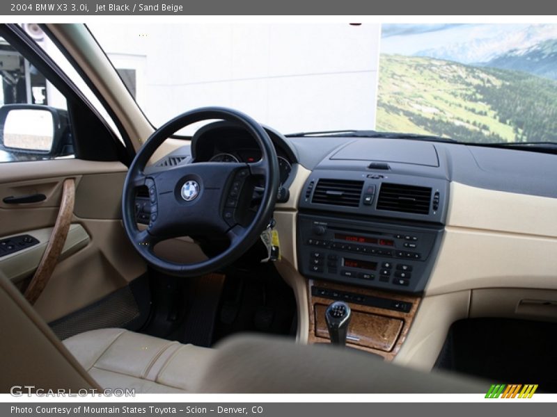 Jet Black / Sand Beige 2004 BMW X3 3.0i