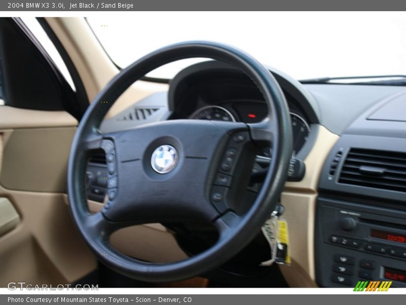 Jet Black / Sand Beige 2004 BMW X3 3.0i