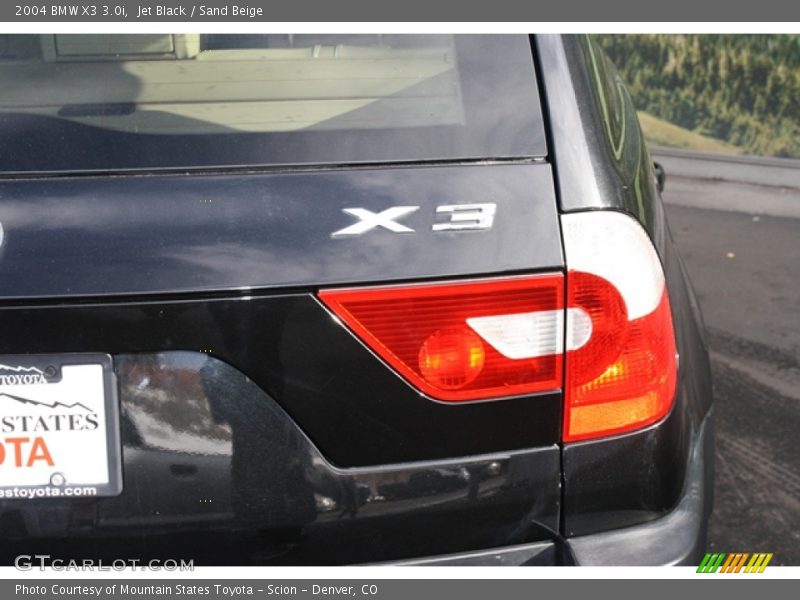 Jet Black / Sand Beige 2004 BMW X3 3.0i